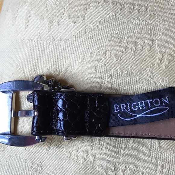 BRIGHTON belt with golf trinkets Sz 32 M/L Brown - Picture 3 of 5